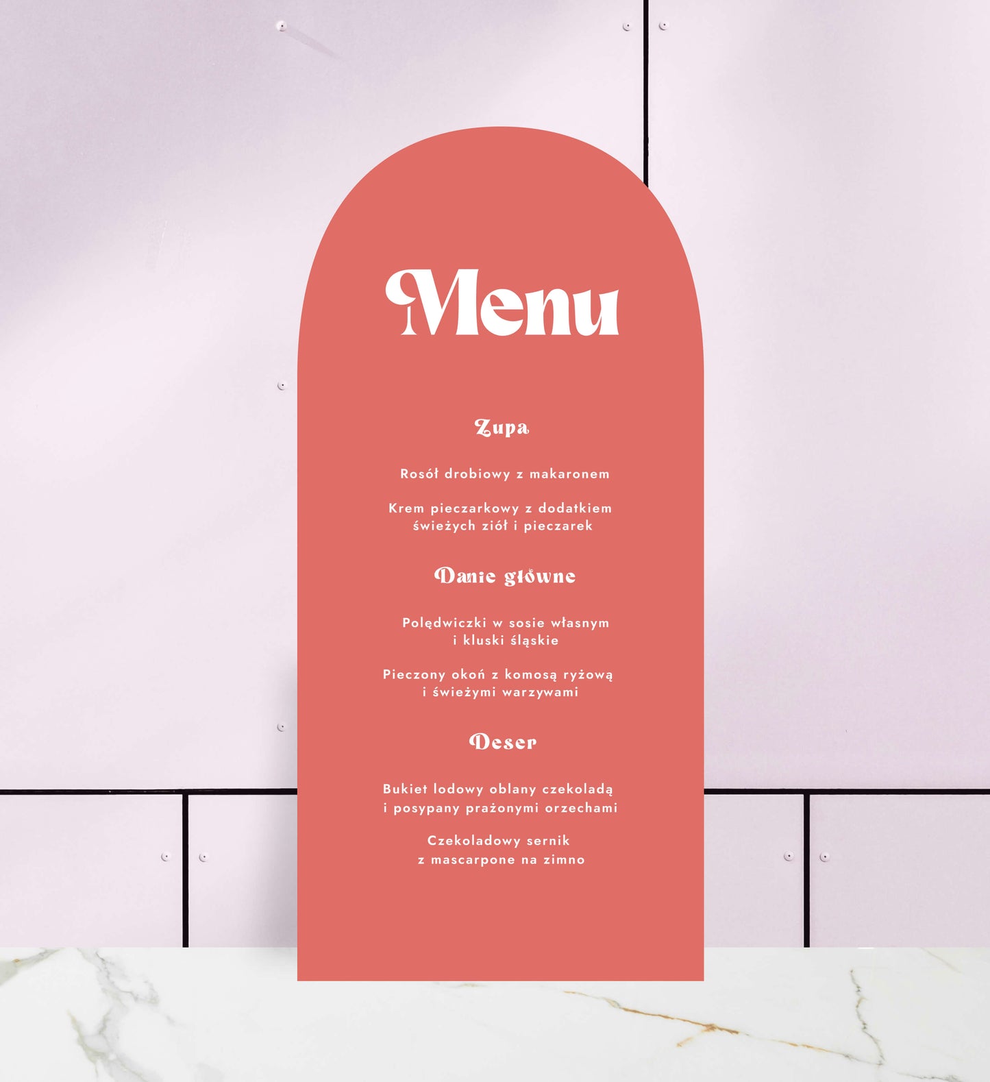 Menu jednokartkowe dwustronne - Sugar & Stars