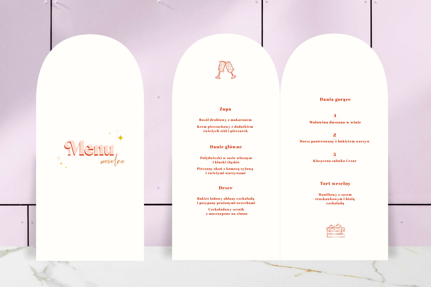 Menu składane - Summer Charm