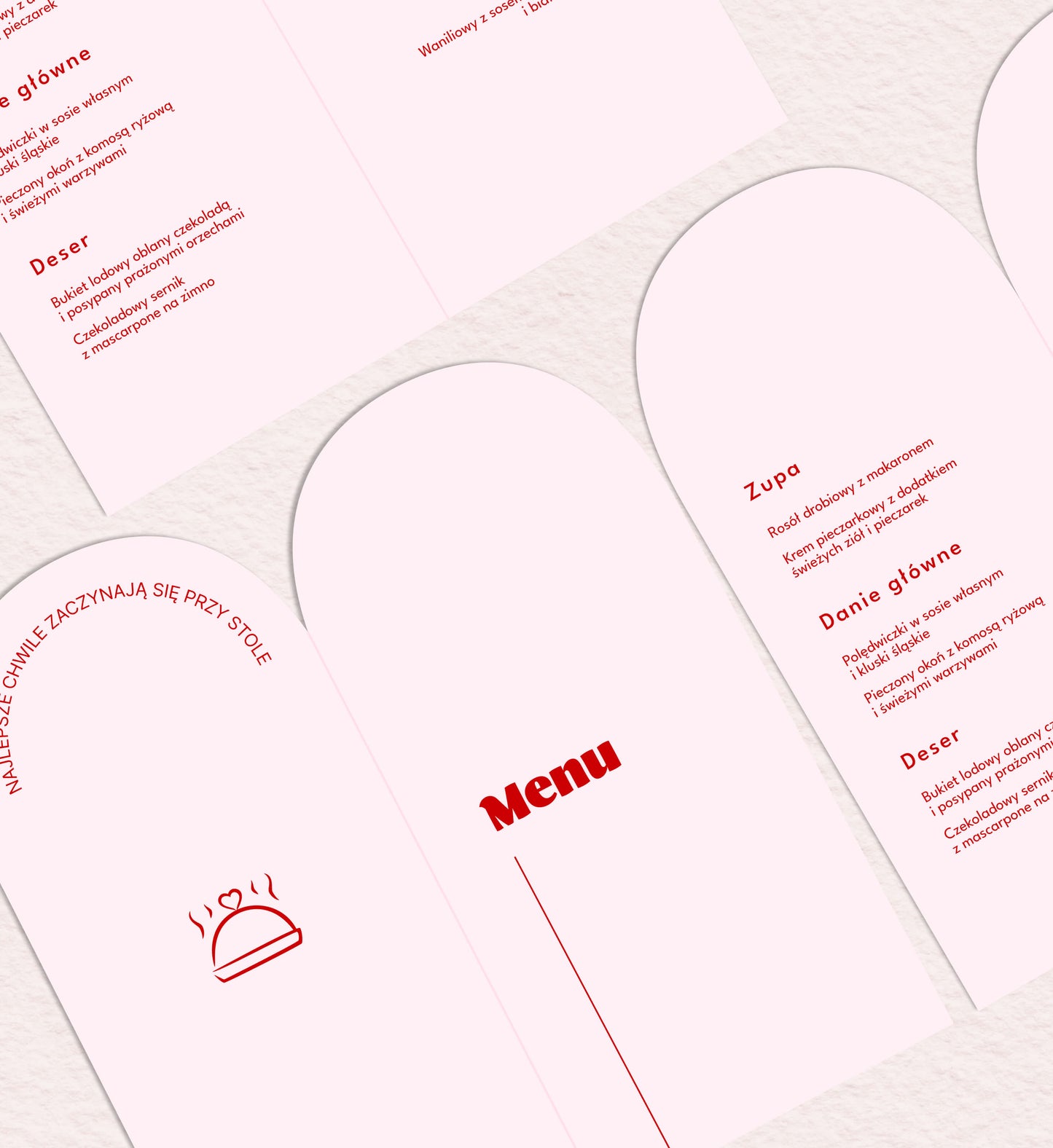 Menu składane - Linea Rose