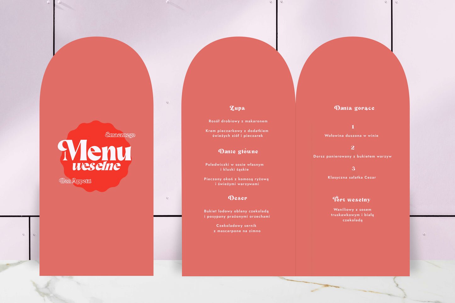 Menu składane - Sugar & Stars