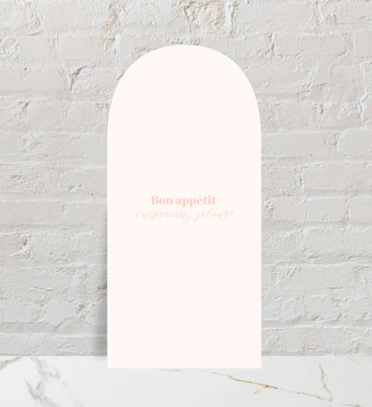 Menu jednokartkowe dwustronne - Peachy Chic