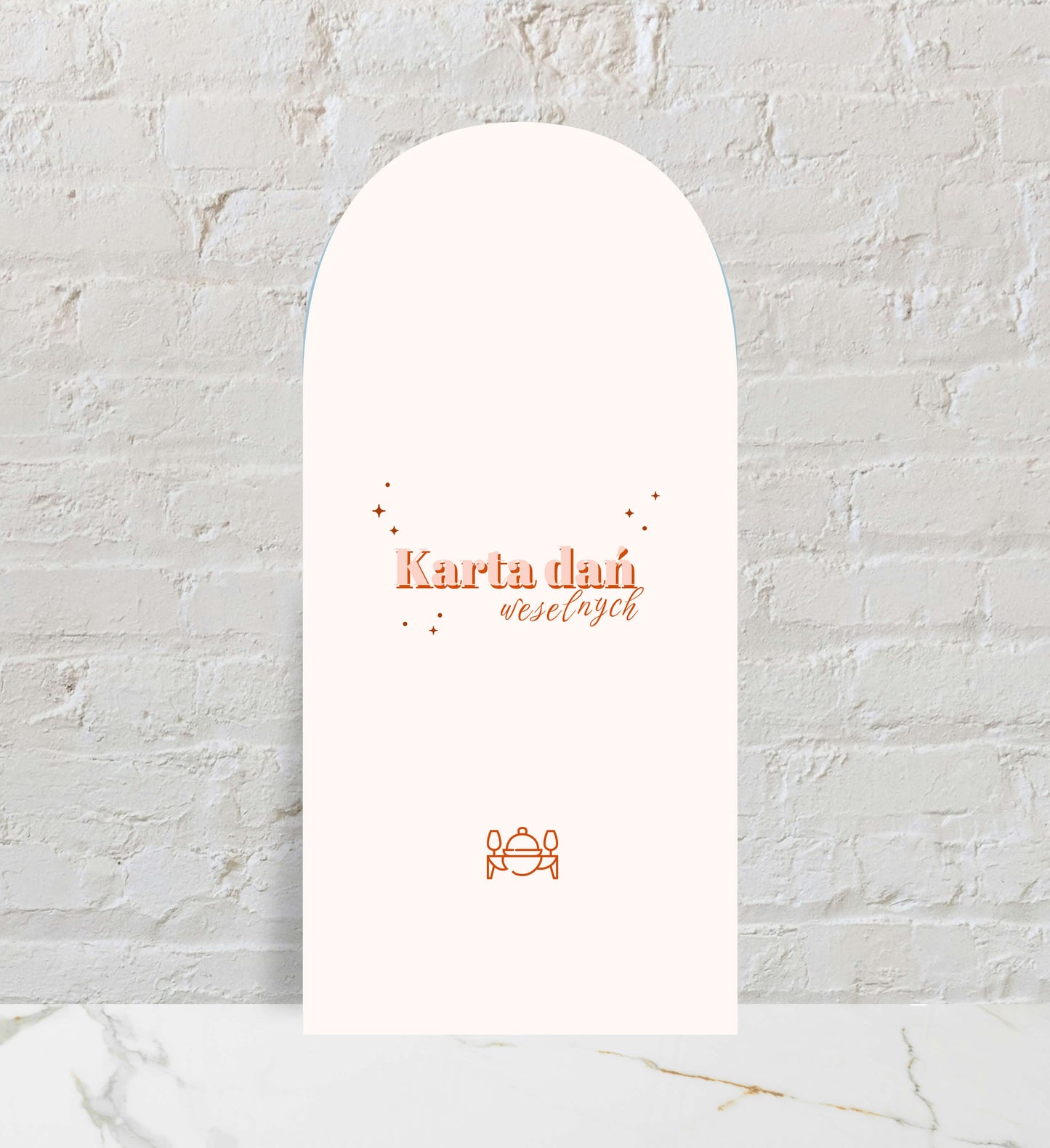 Menu składane - Peachy Chic