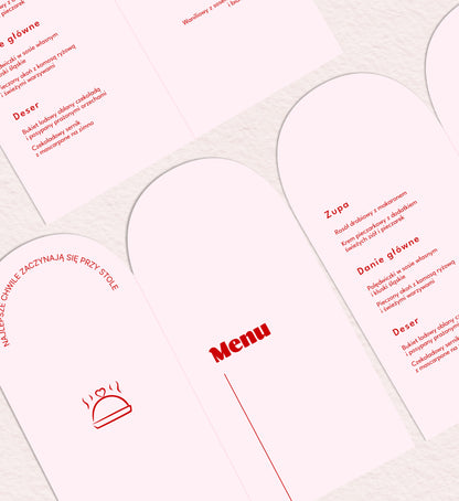 Menu składane - Linea Rose