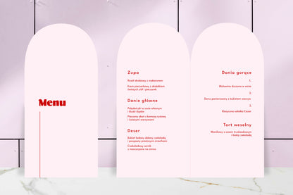 Menu składane - Linea Rose