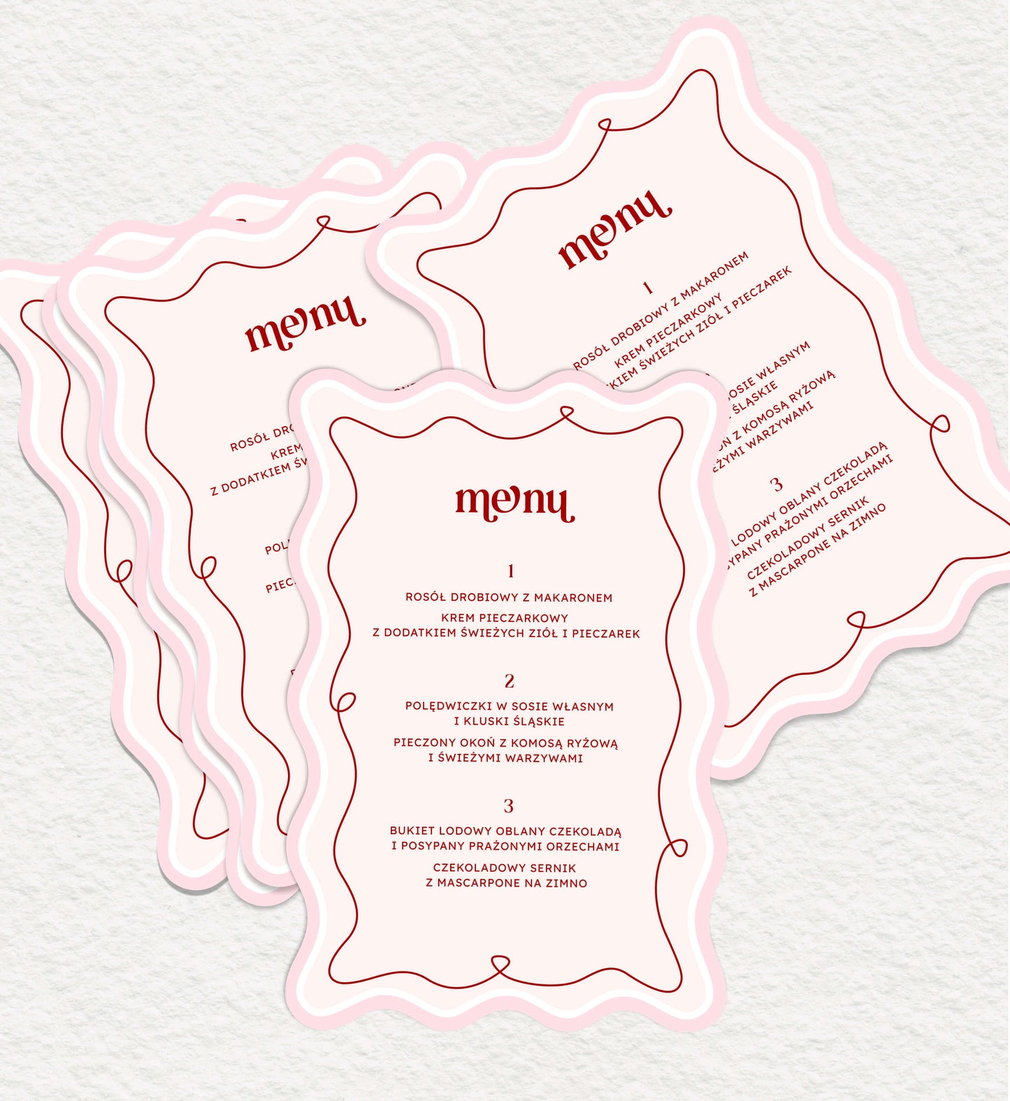 Menu jednokartkowe - Love Spark