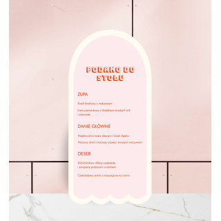 Menu jednokartkowe dwustronne - Vanilla Crumble