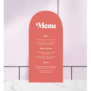 Menu jednokartkowe dwustronne - Sugar & Stars