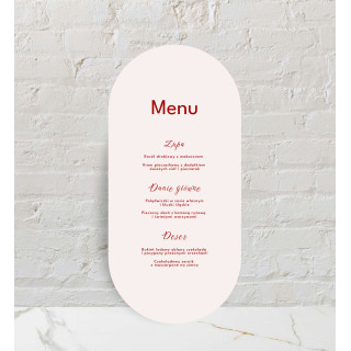 Menu jednokartkowe dwustronne - Palm Dreams