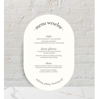 Menu jednokartkowe - Grace