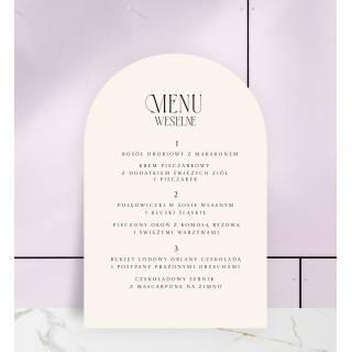 Menu jednokartkowe - Belle Époque