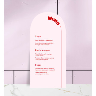 Menu jednokartkowe - Linea Rose