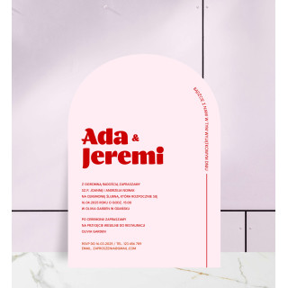 Zaproszenie ślubne - Linea Rose