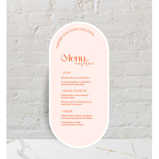 Menu jednokartkowe - Seashell