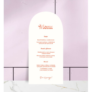 Menu jednokartkowe dwustronne - Summer Charm