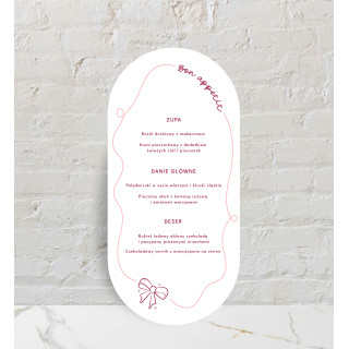 Menu jednokartkowe - Froissé