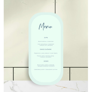 Menu jednokartkowe dwustronne - Morning Dew